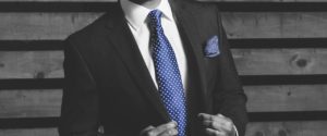 Businessman Tie Blue Suit Banner