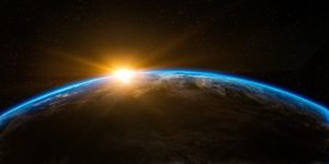 Sunrise Space Outer Space Globe